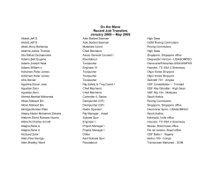 On the Move Recent Job Transfers January 2009 &ndash; May 2009