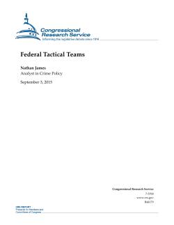 Federal Tactical Teams - Homeland Security Digital Library