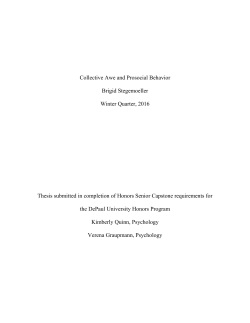 Collective Awe and Prosocial Behavior