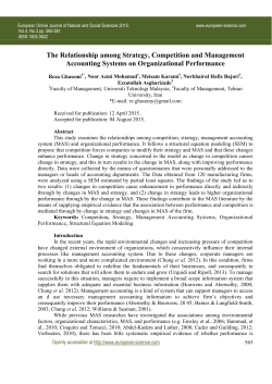 The Relationship among Strategy, Competition and Management