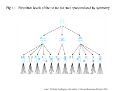Fig 4.1 First three levels of the tic-tac-toe state space - Rose