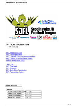 Steelhawks Jr. Football League