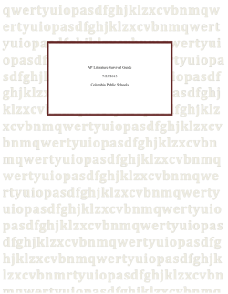 AP Literature Survival Guide