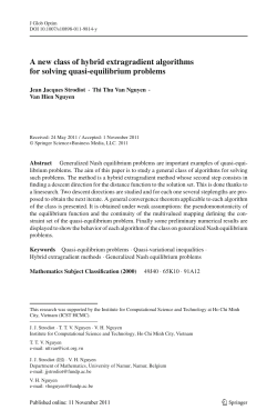 A new class of hybrid extragradient algorithms for solving quasi
