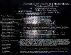 Descriptive Set Theory and Model Theory
