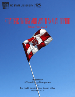 strategic energy and water annual report - Sustainability