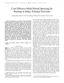 Cost Effective Multi-Period Spraying for Routing in Delay