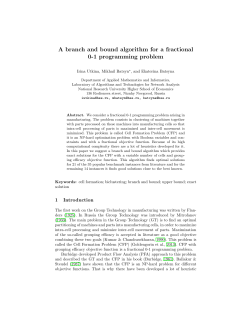 A branch and bound algorithm for a fractional 0