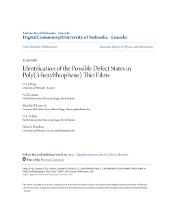 Identification of the Possible Defect States in Poly(3