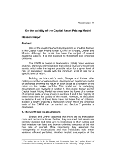 6. Can the CAPM be saved? - Lahore School of Economics