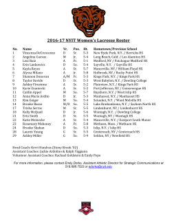 2016-17 NYIT Women`s Lacrosse Roster