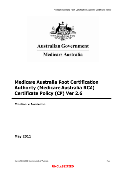 Medicare Australia Root CertificationAuthority (Medicare Australia