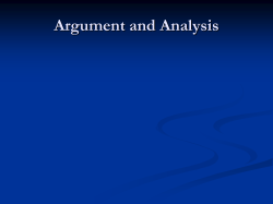 Deductive Arguments