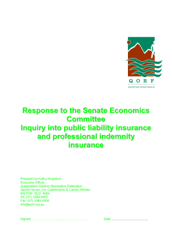 Inquiry into public liability insurance and professional indemnity