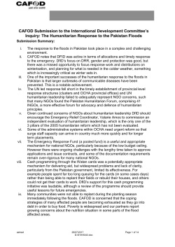 IDC Submission Pakistan flood response