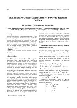The Adaptive Genetic Algorithms for Portfolio Selection Problem