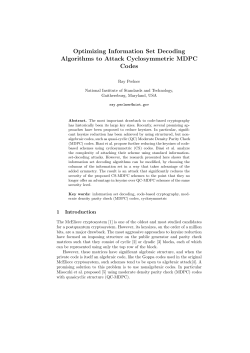 Optimizing Information Set Decoding Algorithms to Attack