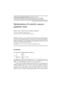 Optimisation of a strictly concave quadratic form