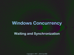 Concurrency in Windows