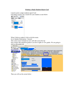 Printing a Single Students Report Card