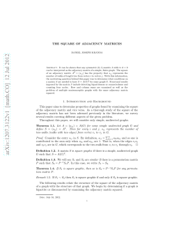 The Square of Adjacency Matrices