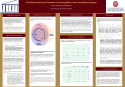 ePortfolio Practice and Transfer of Learning Within