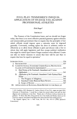 foul play: tennessee`s unequal application of its jock tax against