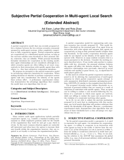 Subjective Partial Cooperation in Multi-agent Local Search