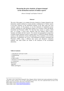 Measuring the price elasticity of import demand in the destination