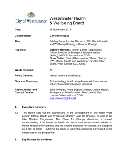 like minded - north west london mental health and wellbeing strategy