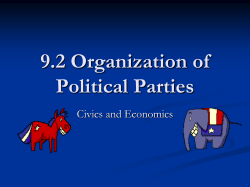 9.2 Organization of Political Parties