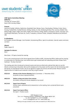 Minutes - The Students` Union at UWE