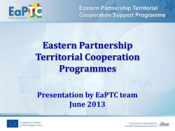 - Eastern Partnership Territorial Cooperation