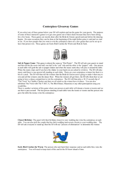 Centerpiece Giveaway Games