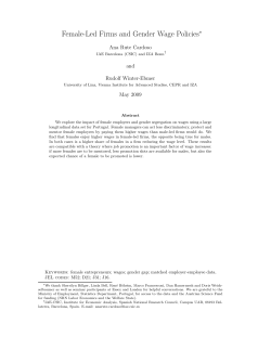 Female-Led Firms and Gender Wage Policies