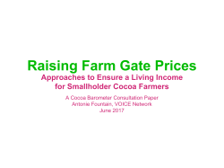 Raising Farm Gate Prices