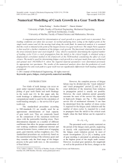 Numerical Modelling of Crack Growth in a Gear Tooth Root