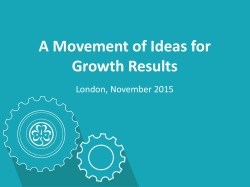 See Jill`s presentation: Closing Remarks