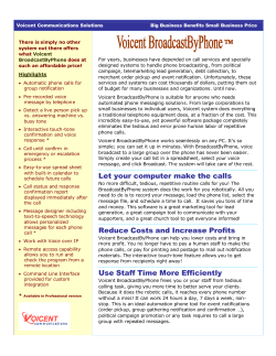 Let your computer make the calls Reduce Costs and Increase Profits