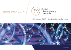 Entry PAck 2017 - British Accountancy Awards