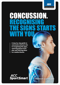 concussion. - ACC Sportsmart