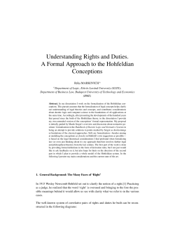 Understanding Rights and Duties. A Formal Approach to the