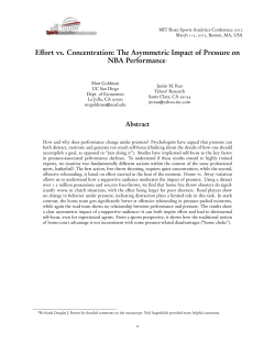 Effort vs. Concentration: The Asymmetric Impact of Pressure on NBA
