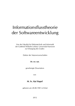 Informationsflusstheorie der Softwareentwicklung