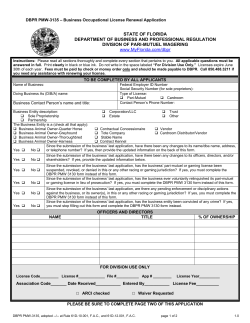 Florida Stable Name Application
