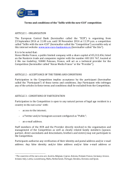 Terms and conditions of the “Selfie with the new €10” competition