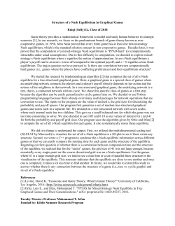 Structure of &epsilon;-Nash Equilibrium in Graphical Games Ruiqi (Sally) Li