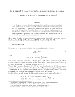 On a class of ill-posed minimization problems in image