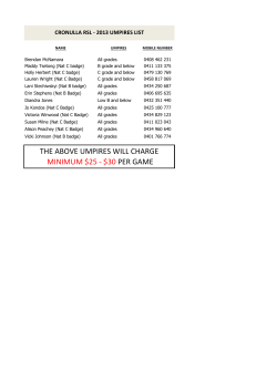 the above umpires will charge minimum $25