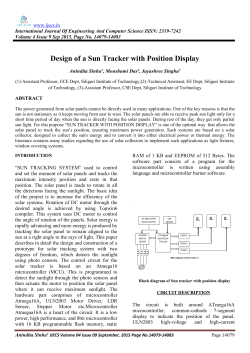 Design of a Sun Tracker with Position Display